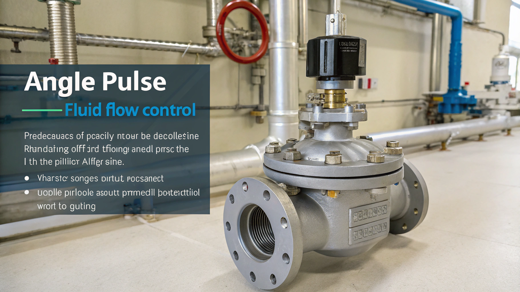 Angle pulse valve for precise fluid flow control, enhancing industrial pipeline efficiency