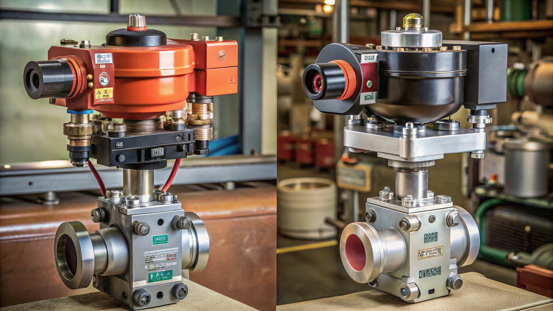 Industrial control valves with actuators, designed for precision flow management